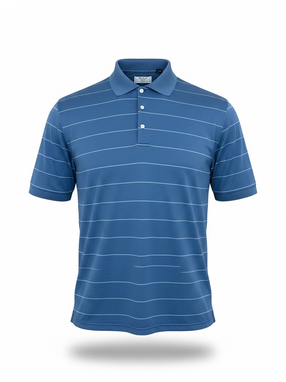 Alan Flusser Golf Performance Polo Shirt Mens XXL Blue Striped Supima Cotton